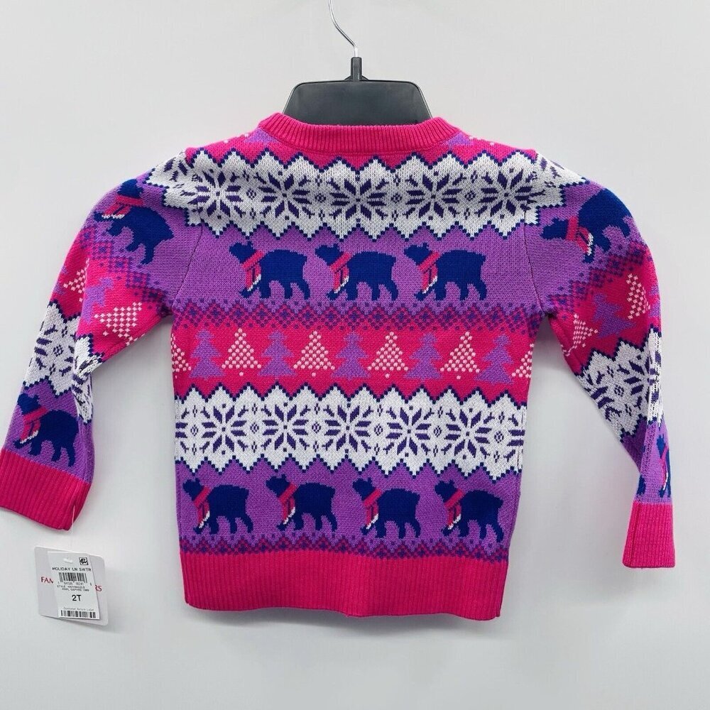 Holiday Lane Toddler Boys 2T Santa Bear Long Sleeve‎ Sweater in Purple $40 269 - Picture 4 of 7